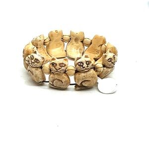 Adorable bone fat cat bracelet 1547
